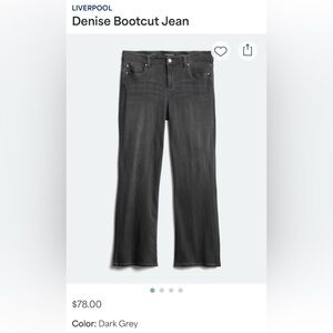 Liverpool Women's Charcoal Bootcut Jeans -Stitch Fix 14W